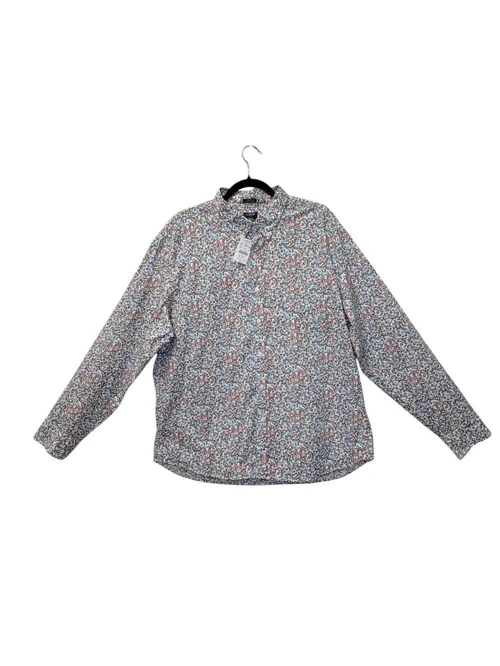 J.Crew Slim Untucked Flex Oxford Floral Button-Down Shirt L